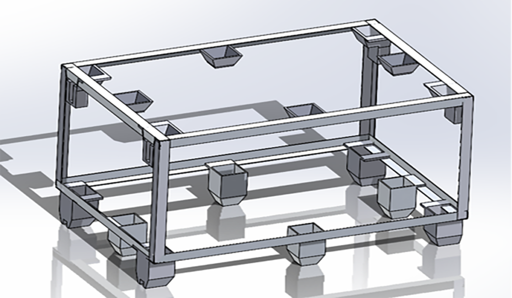 pallet container 3D drawing